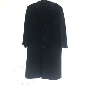 Loro Piana cashmere long over coat black size M